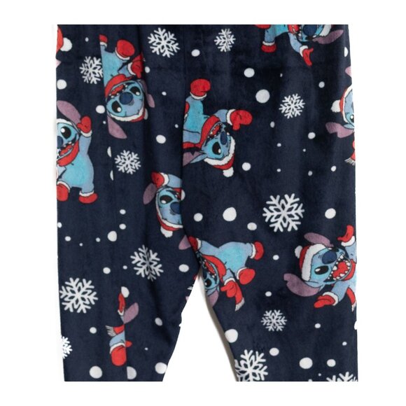 Disney Stitch Size S Polyester Pajama Pants With Snowflakes Print - Picture 7 of 8